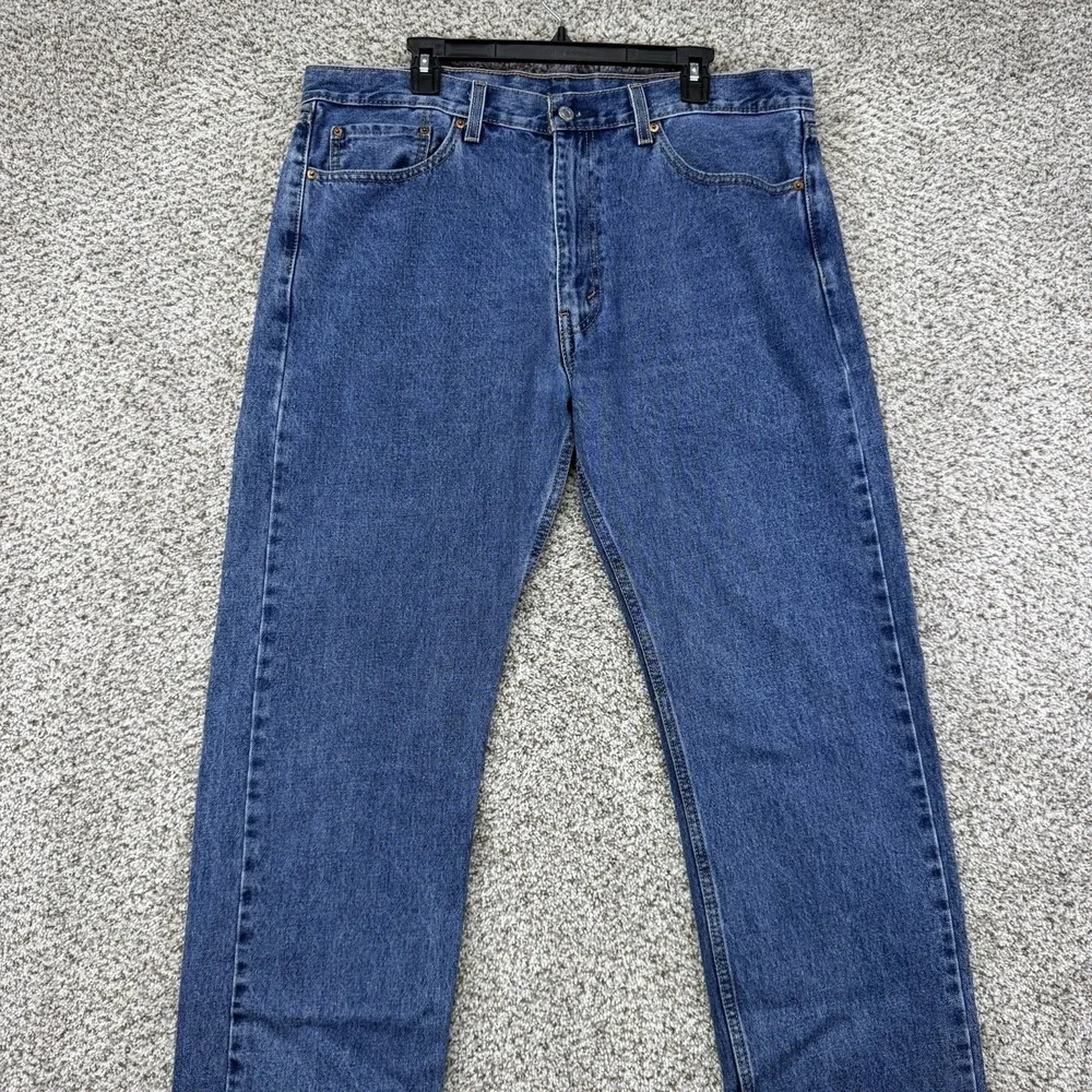 Levi's Jeans Men's 38x30 Blue Denim Pants Medium Wash 505‎ Straight 100% Cotton